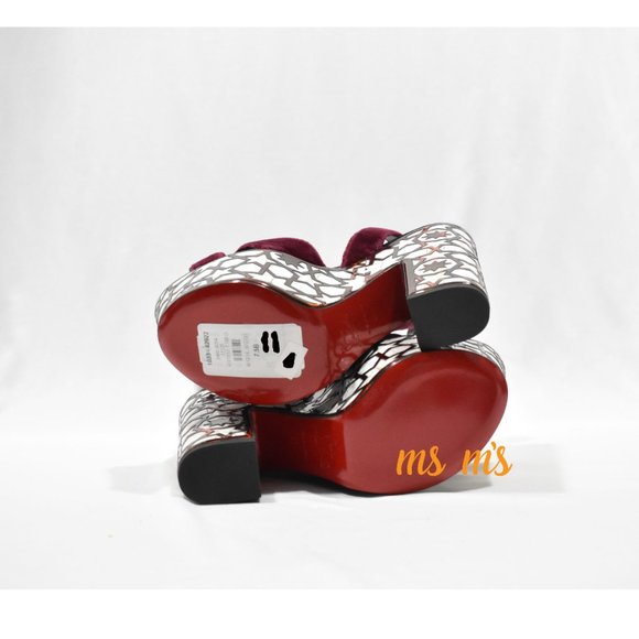 NIB CHRISTIAN LOUBOUTIN Velvet Platform Sandals Heels - Picture 9 of 9